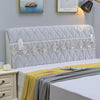 Bedside All-Inclusive Anti-Collision Quilted Thick Fabric Protective Cover, Size: 60x220cm(Italian Velvet Gray)