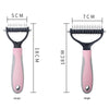 Dog Comb, Stainless Steel, Double-Sided, Pink, 17cm