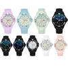 SANDA 1053 Womens TPU Strap Dual Display Waterproof Electronic Watch(Sakura Powder)