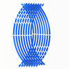 Motorcycle Rim Stickers Personality Wheels Modified Decals(Blue)