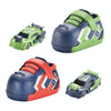 2 In 1 Children Toy Car Set One Button Press Ejection Inertia Car Toys(Green)