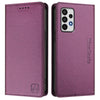 For Samsung Galaxy A52 4G / 5G RC01 Dual-Folded Magnetic Suction RFID Leather Phone Case(Violet)