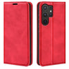 or Samsung Galaxy S25 Ultra 5G Retro-skin Magnetic Suction Leather Phone Case(Red)
