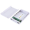 HAWEEL DIY 4x 18650 Battery (Not Included) 12000mAh Dual-way QC Charger Power Bank Shell Box with 2x USB Output & Display,  Support QC 2.0 / QC 3.0 / FCP / SFCP /  AFC / MTK / BC 1.2 / PD(White)