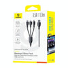 Baseus 1.3m Ultra-Fast 3 in 1 3.5A Fast Charging Cable(Black)