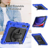 For Samsung Galaxy Tab S9 / S9 FE Silicone + PC Tablet Case(Dark Blue+Black)