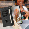 For Samsung Galaxy A36 5G Skin Feel Embossed Feather Leather Phone Case(Black)