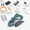 Portable Multifunctional Electric Wood Planer Household Desktop Woodworking Electric Push Planing Tool,EU Plug, Model: Deluxe Aluminum Body 82 (Plastic Packaging)
