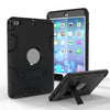 For iPad Mini 3 / 2 / 1 Shockproof PC + Silicone Protective Casewith Holder(Black)