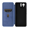 For ASUS ROG Phone 8 Pro Carbon Fiber Texture Flip Leather Phone Case(Blue)