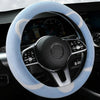 Car Steering Wheel Cartoon Short Fluff Handle Cover, Size: 38cm(Blue Round)