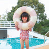 Thickened Children Swimming Ring Inflatable Underarm Ring 75cm(Striped Pink)