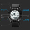 SKMEI 1883 Ultra-Thin Case Sports Multi-Function Watch Astronaut Watch(Black White Machine)