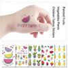 20 PCS Waterproof Painted Fruits Vegetables Plants Children Tattoo Stickers(EC-538)