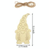 12pcs/set Christmas Tree DIY Painting Wooden Dwarf Elf Hanging Decorations