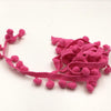 20 Yards Pompom Lace Ribbon Fur Ball Trim For Craft DIY Curtain Home Decorative Clothes Sewing Accessories(Light Rose Red)