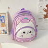 Kindergarten School Bag Children Cute Cartoon Backpack(Light Purple)
