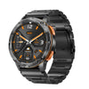 LEMFO AK59 1.43 inch AMLOED Round Screen Steel Strap Smart Watch(Black)