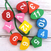 3 PCS Number Clock Children Building Block Toy Early Education Puzzle Shape Matching Puzzle(Penguin Clock)