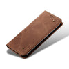 For Samsung Galaxy A56 5G Denim Texture Casual Style Horizontal Flip Leather Case(Brown)
