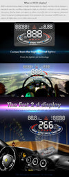 5.5" OBD2 HUD Head-Up Display Car Speedometer - Black