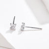 Sterling Silver Zircon Earrings Flower Earrings Girl Jewelry