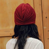 Holiday Stretchy Turban Head Wrap Band Sleep Hat Ear Cap(Wine red)