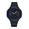 SANDA 6095 Student Sports Waterproof Electronic Watch(Black Blue)