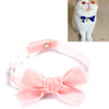 Velvet Bowknot Pet Collar, Pink, S (17-30cm) - Cat, Dog, Rabbit