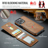 For iPhone 13 Pro DG.MING K1 MagSafe Detachable Wallet RFID Back Cover Phone Case(Brown)