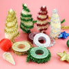 2.8m /Roll Christmas Glitter Striped Ribbon Bow DIY Decorative Ribbon Gift Packaging Ribbon(Orange)