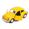 1:36 Beetle Classic Car Open Door Alloy Car Model Pull Back Children's Toy Car(Yellow)