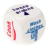 Couples / Families Housework Distribution Dice (Size: 24mm x 24mm x 24mm)(White)