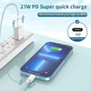 27W PD USB-C / Type-C to 8 Pin Fast Charging Braided Data Cable, Cable Length: 1m(Blue)