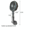 Car Suction Cup Fan Desktop Dormitory Office Kitchen Fan(Pink)