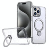 For iPhone 15 Pro Wing Series Gen2 MagSafe Metal Ring Holder Phone Case(Transparent)