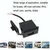 2PCS 2.4 A Motor Boat Trailer Car Modified Square Single USB Car Charger(Black)