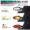 4 PCS Modified Motorcycle 16LEDs Brake Turn Tail Light, Transparent Shell(White Light + Yellow Light)