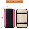 32x19cm PU Carbon Fiber Leather Central Armrest Box Cover Anti-slip Pad(Pink)