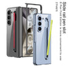 For Samsung Galaxy Z Fold6 GKK Integrated PC Phone Case with Pen Slot, Include Pen(Black)