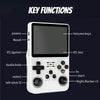 R36S Retro Handheld Game Console Linux System 3.5-Inch IPS Screen Portable Video Player 64G Purple Transparent