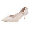 Stiletto Versatile Women Sngle Shoes Pointed Toe Pump High Heels, Size: 37(Beige)