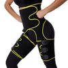 3 In 1 Hip Belt Girdle Exercise Bodybuilding Adjustable One-piece Waist Girdle, Size:S/M(Yellow)