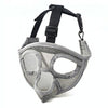 Grey Bulldog Muzzle, Breathable Tongue-Out Design, Size L