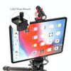 Xiletu Xj15 Live Broadcast Desktop Full Metal Tripod Mount Tablet Pc Phone Clamp With 1/4 Inch Screw Holes & Cold Shoe Base(Silver Grey)