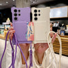 For Samsung Galaxy S24 Ultra 5G Liquid TPU Card Bag Four Corner Shockproof Phone Case(Brown)