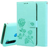 For Xiaomi Redmi Note 8 Rose Embossed Horizontal Flip PU Leather Case, with Holder & Card Slots & Wallet(Green)