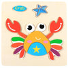 5 PCS Children Wooden 3D Puzzle Baby Educational Early Education Toys(Crab)