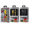 WK WDC-08 PD 20W USB-C/Type-C to 8 Pin Digital Display Data Cable, Length: 1m(Yellow)