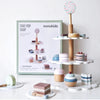 NUNUKIDS Wooden Cake Toy Afternoon Tea Children Pretend Play Toys Cake Tower